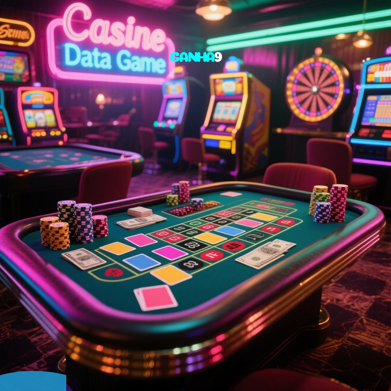 GANHA9：Onde a diversão e a sorte se encontram: poker, roleta e futebol online!
