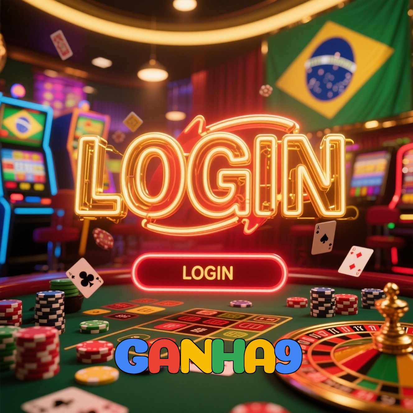 GANHA9：Divirta-se com poker, roleta e apostas ao vivo no futebol online!